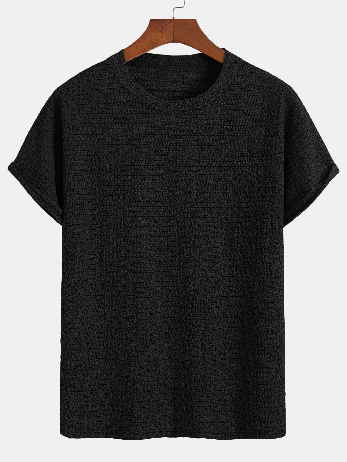 Relax Fit Striped Textured T-Shirt