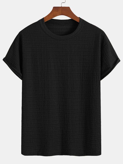 Relax Fit Striped Textured T-Shirt