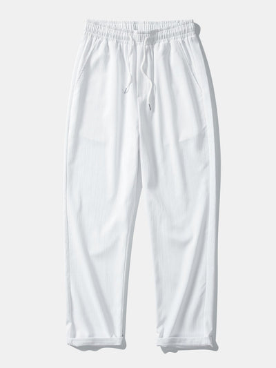 Crinkled Textured Button Up Shirt & Crinkle Textured Straight Leg Pants