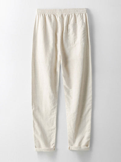 Linen Rayon Blend Pocket Utility Shirt & Straight Leg Linen Pants