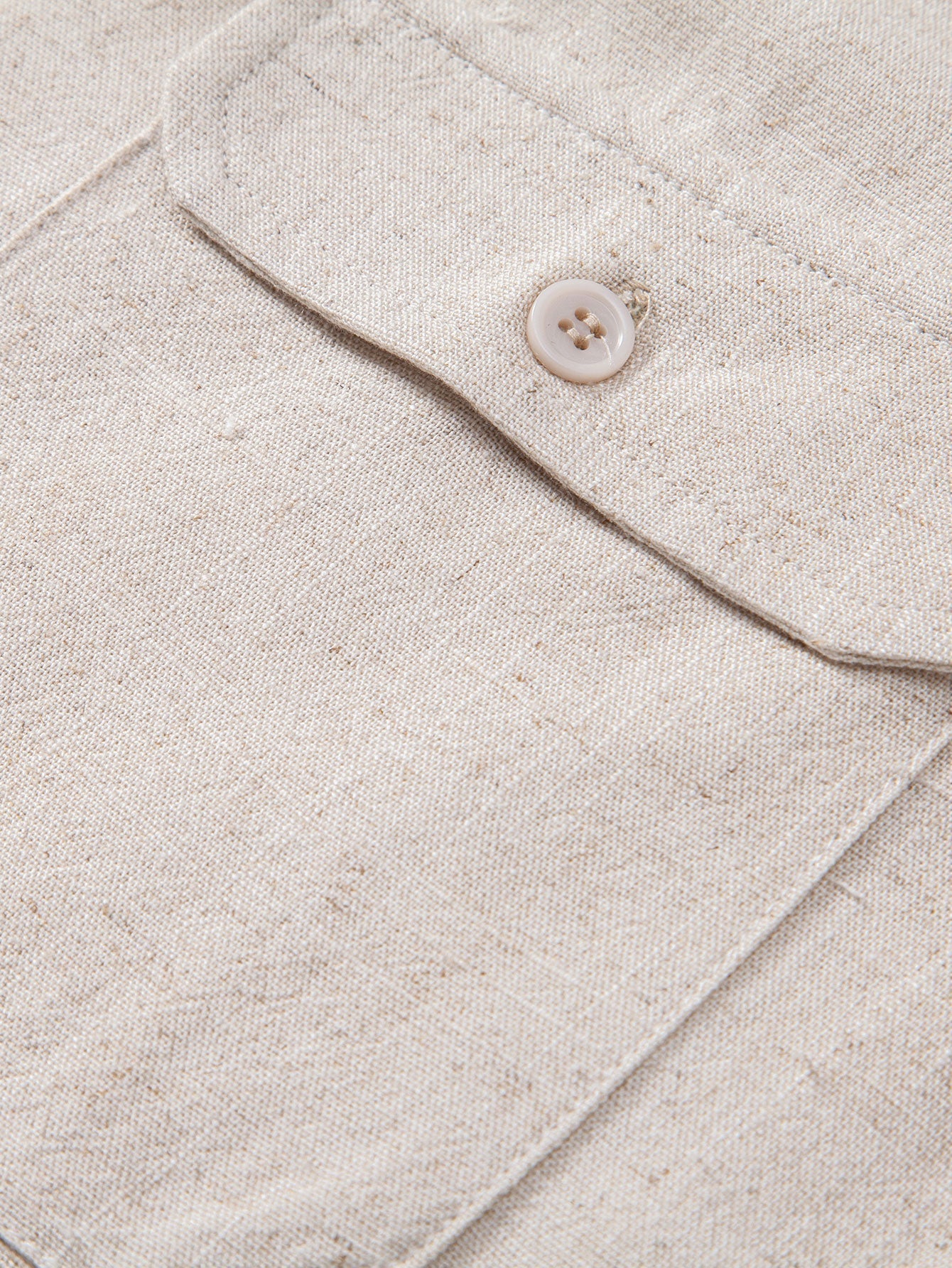 Linen Rayon Blend Pocket Utility Shirt & Straight Leg Linen Pants