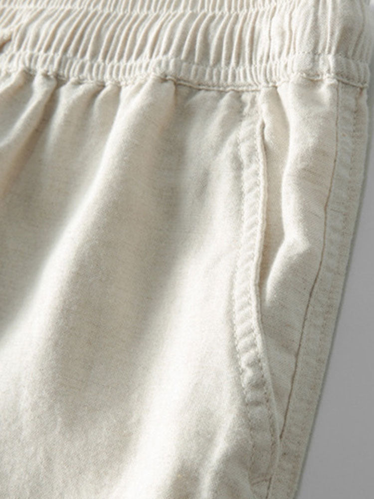 Linen Rayon Blend Pocket Utility Shirt & Straight Leg Linen Pants