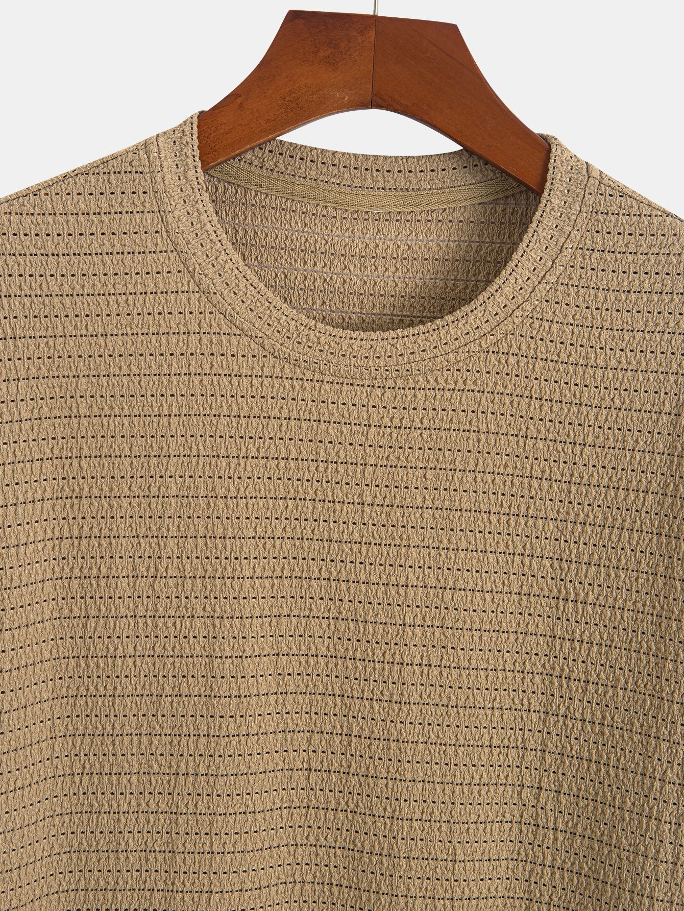 Relax Fit Striped Textured T-Shirt