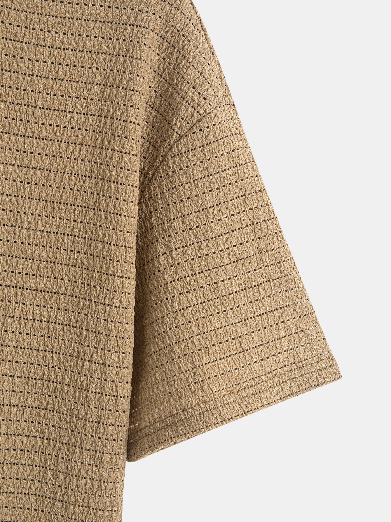 Relax Fit Striped Textured T-Shirt